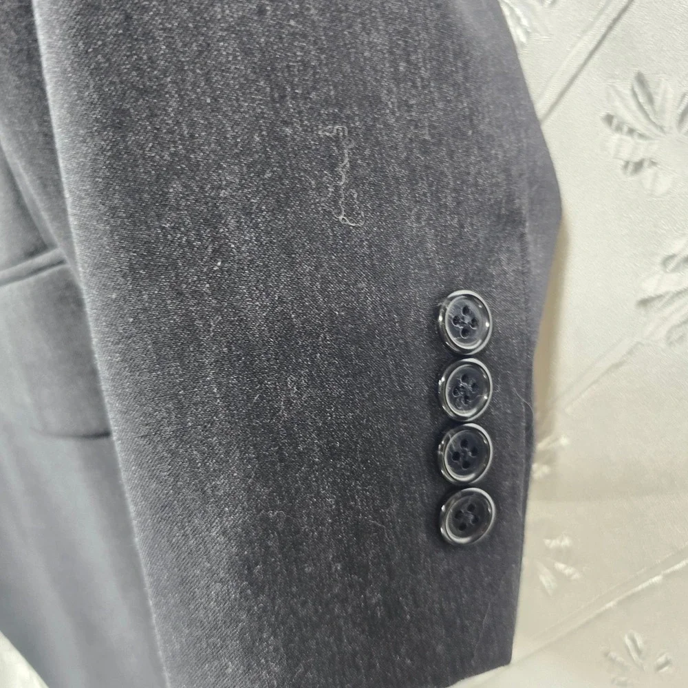 Jos A Bank Signature Suit 100% Wool Men Size 42 Traditional Fit Gray Pants 42x28